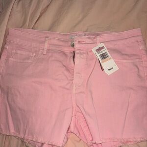 Pink jean shorts